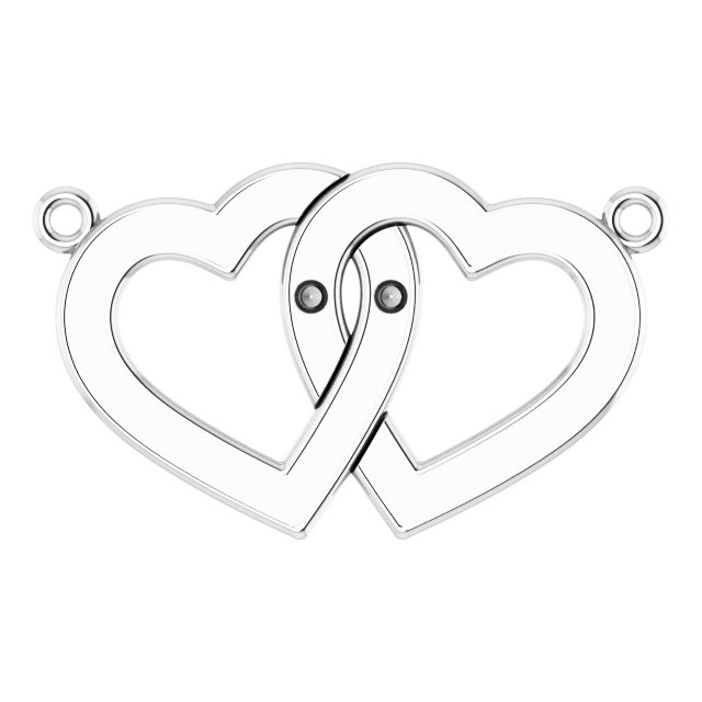 Engravable Family Interlocking Heart Necklace