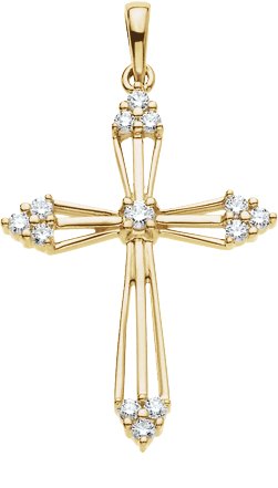 Accented Cross Pendant