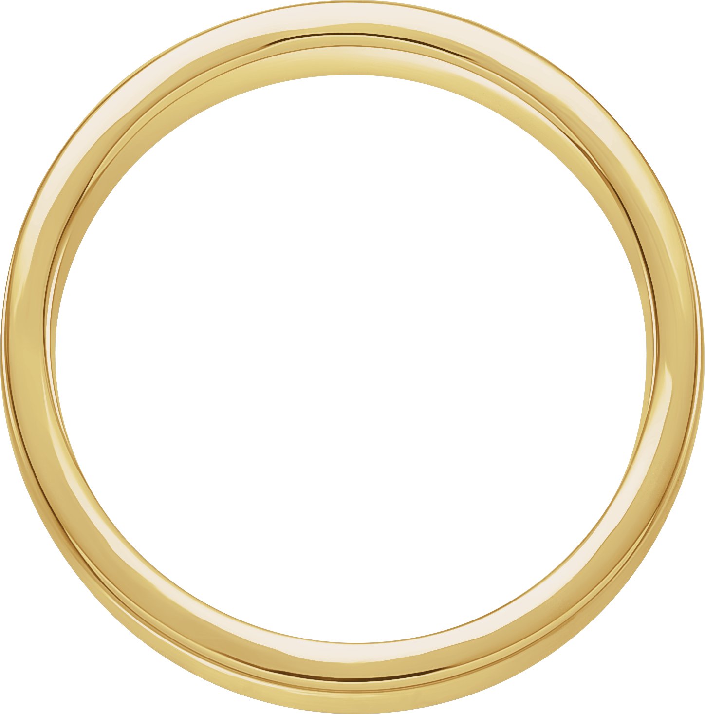 Alternative view of Nugget Patterned Inlay Standard-Fit Flat Band With Satin Finish – 14K Yellow Gold