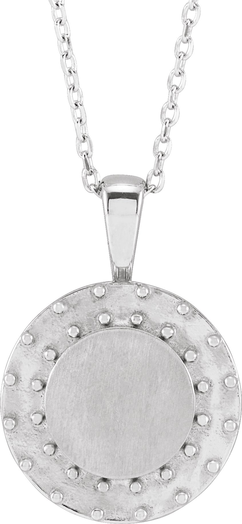 Engravable Halo-Style Necklace or Pendant