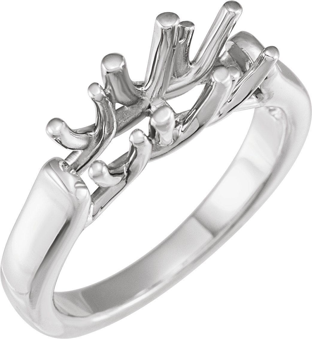 Three-Stone Woven-Design Engagement Ring