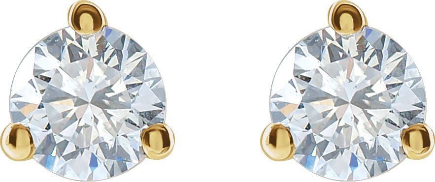 14K Yellow 1/5 CTW Lab-Grown Diamond Stud Earrings