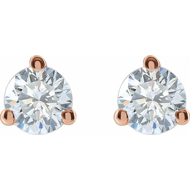 14K Rose 1/4  CTW Lab-Grown Diamond Stud Earrings