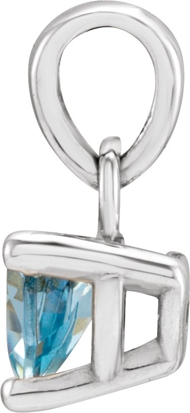 Alternative view of Trillion 3-Prong Solitaire Pendant