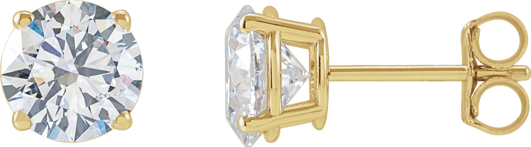 14K Yellow 1 1/2 CTW Lab-Grown Diamond Stud Earrings