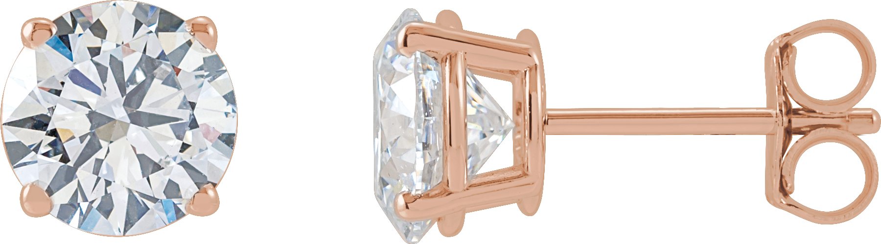 14K Rose 1 1/2 CTW Lab-Grown Diamond Stud Earrings