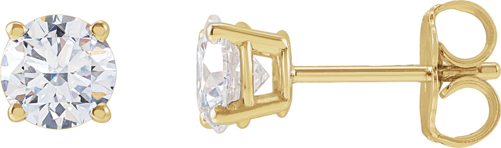 14K Yellow 1 CTW Lab-Grown Diamond Stud Earrings