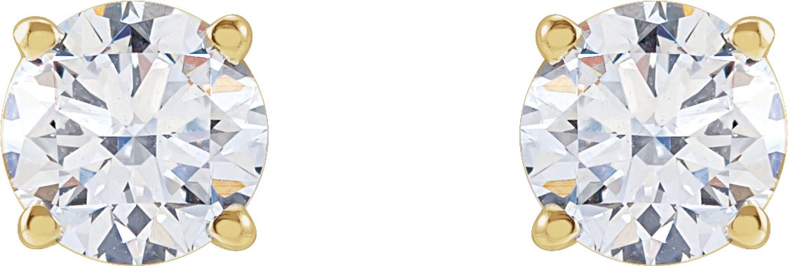 14K Yellow 1 CTW Lab-Grown Diamond Stud Earrings