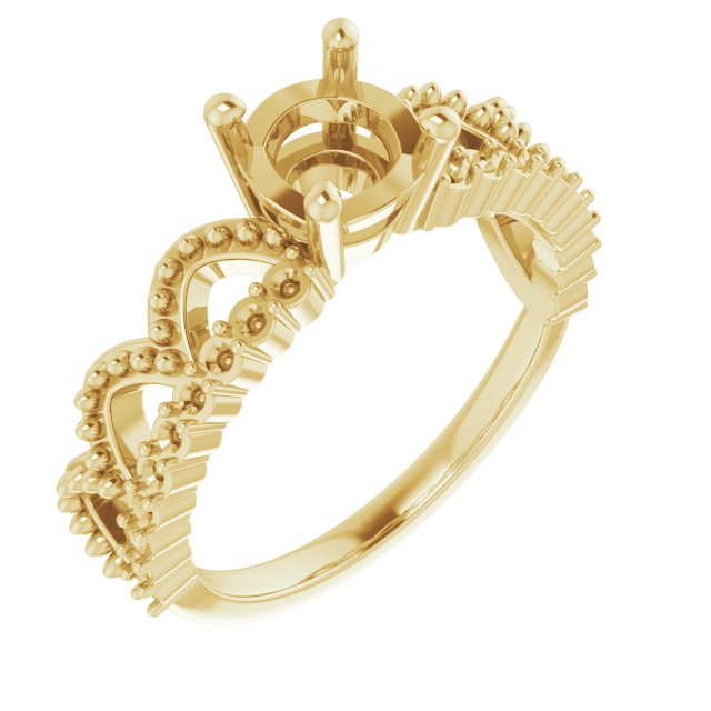 Accented Crown-Inspired Engagement Ring or Band