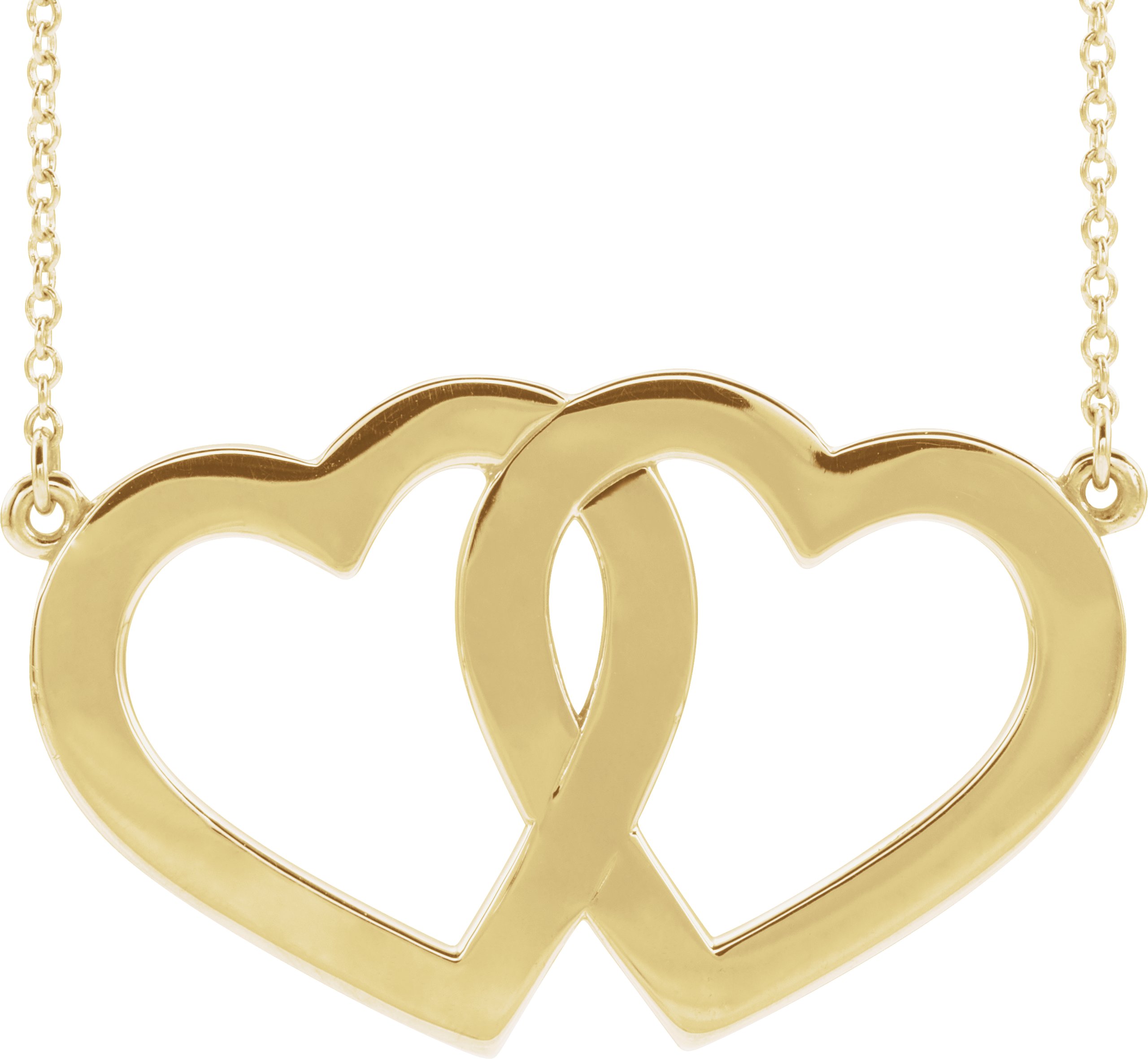 Engravable Family Interlocking Heart Necklace