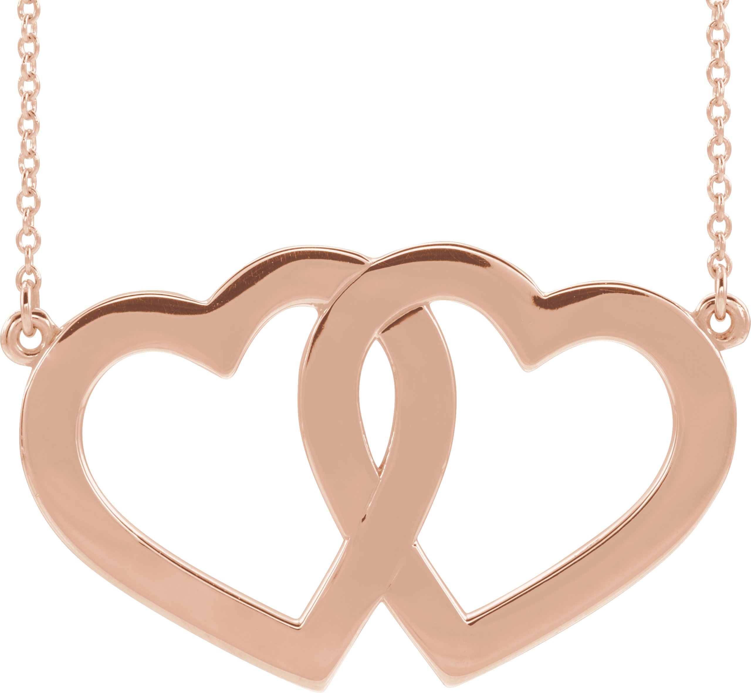 Engravable Family Interlocking Heart Necklace