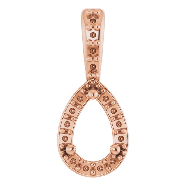 Pear 3-Prong Halo-Style Pendant