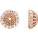 14K Rose 1/6 CTW Diamond Earring Jackets with 4.1 mm ID