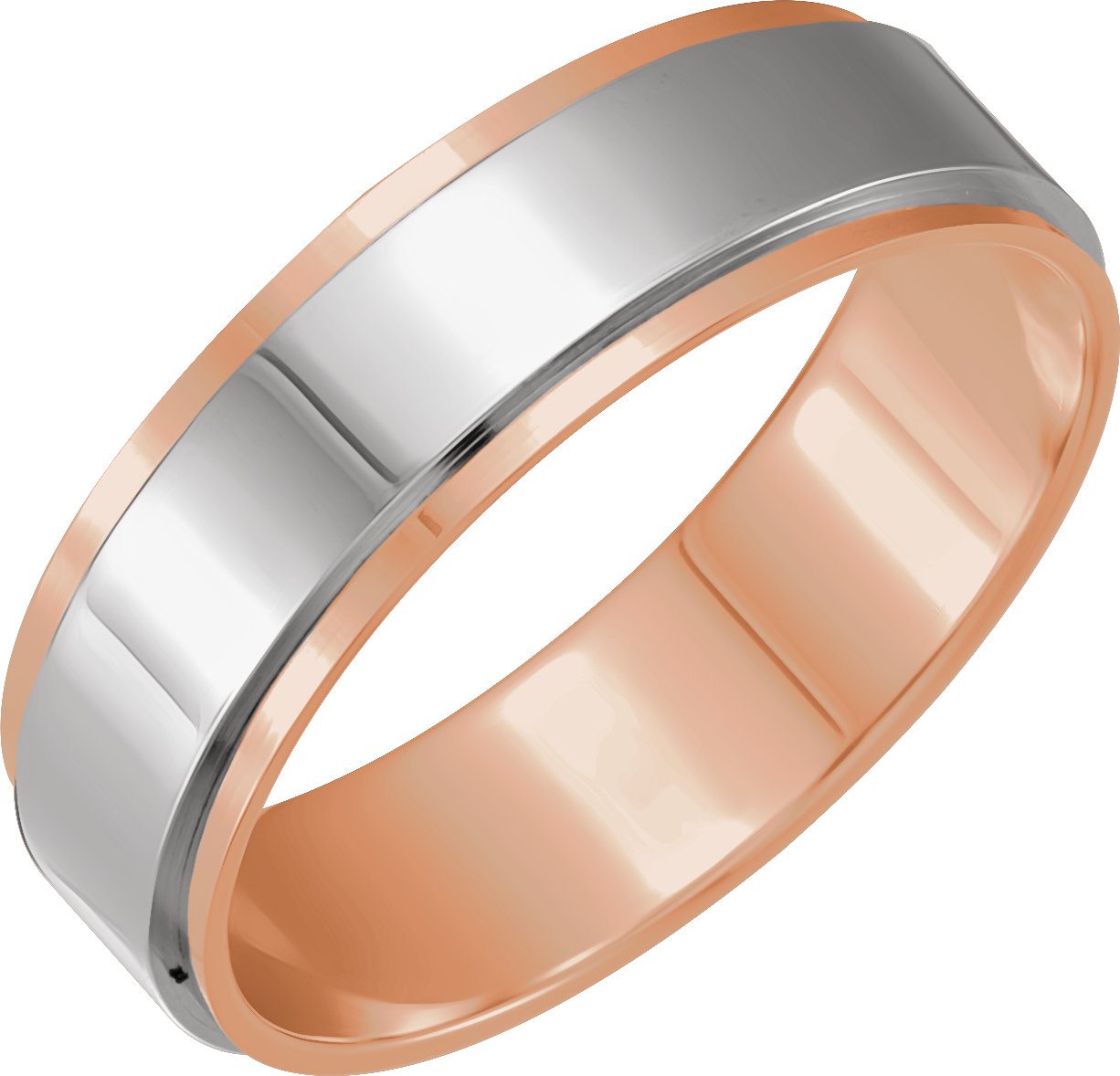 Flat Rose Gold Wedding Band 2024