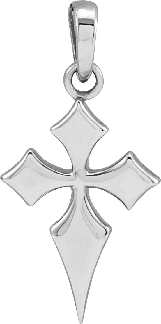 Sterling Silver 18.3x9 mm Cross Pendant