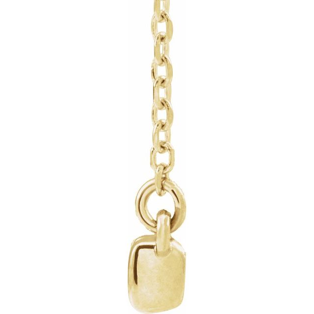 14K Yellow 1/2 CTW Diamond French-Set Bar 18 Necklace