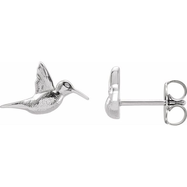 Sterling Silver Humming Bird Earrings