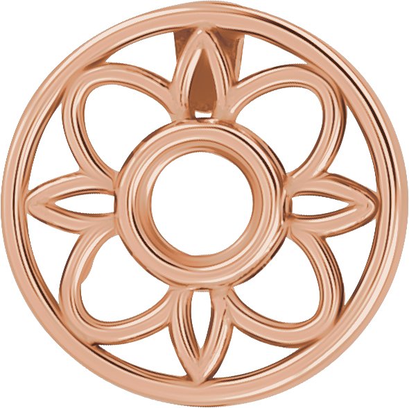 Round Bezel-Set Earring Setting