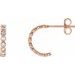14K Rose 1/3 CTW Lab-Grown Diamond Huggie Earrings