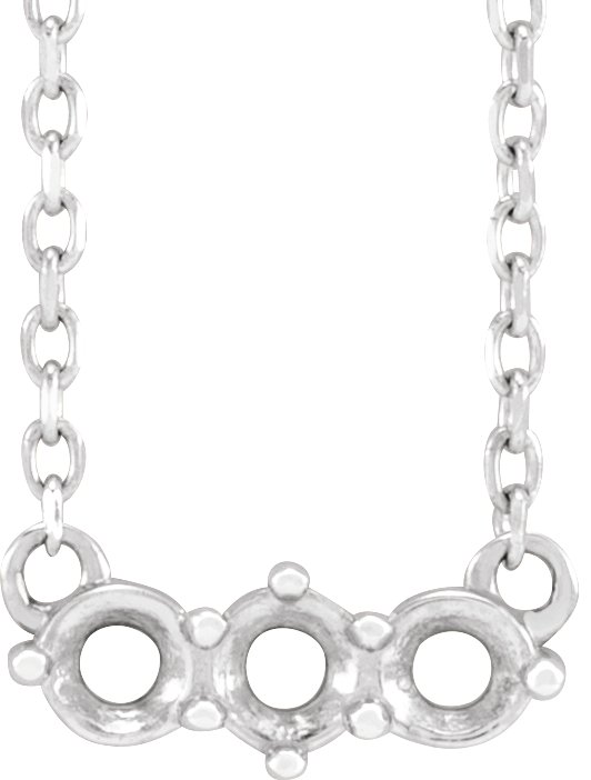 Three-Stone Bar Necklace or Center