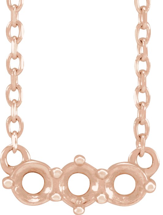 Three-Stone Bar Necklace or Center