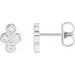 Sterling Silver 1/4 CTW Natural Diamond Cluster Earrings