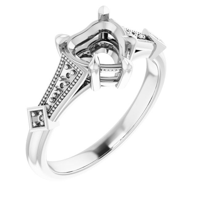 Accented Engagement Ring