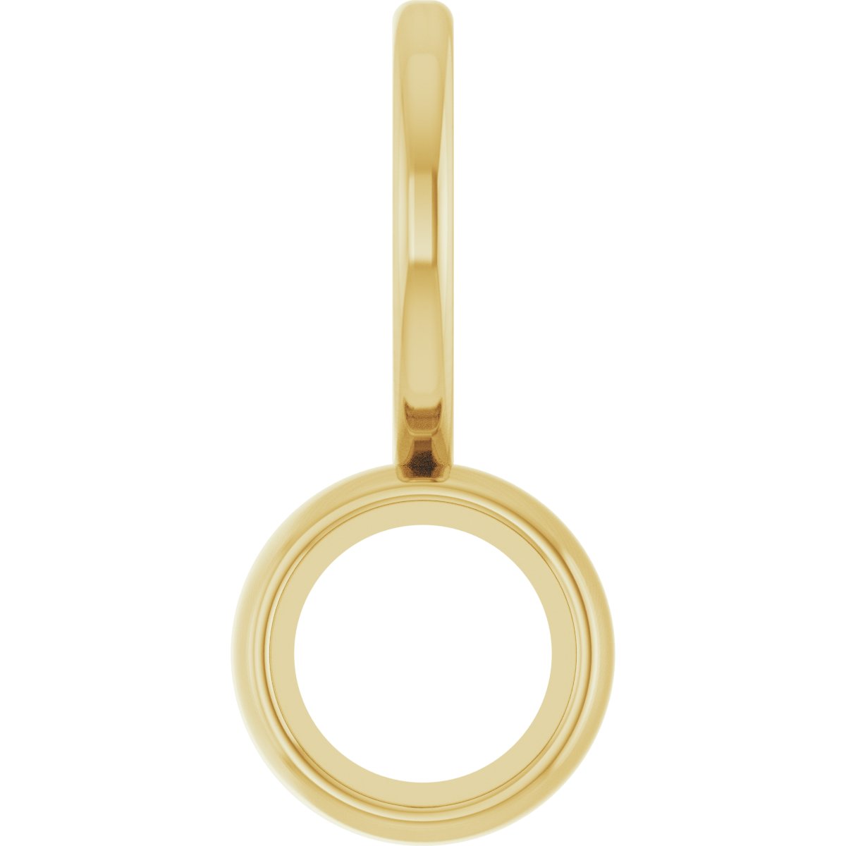 10K Yellow 5 mm Round Solitaire Charm/Pendant Mounting