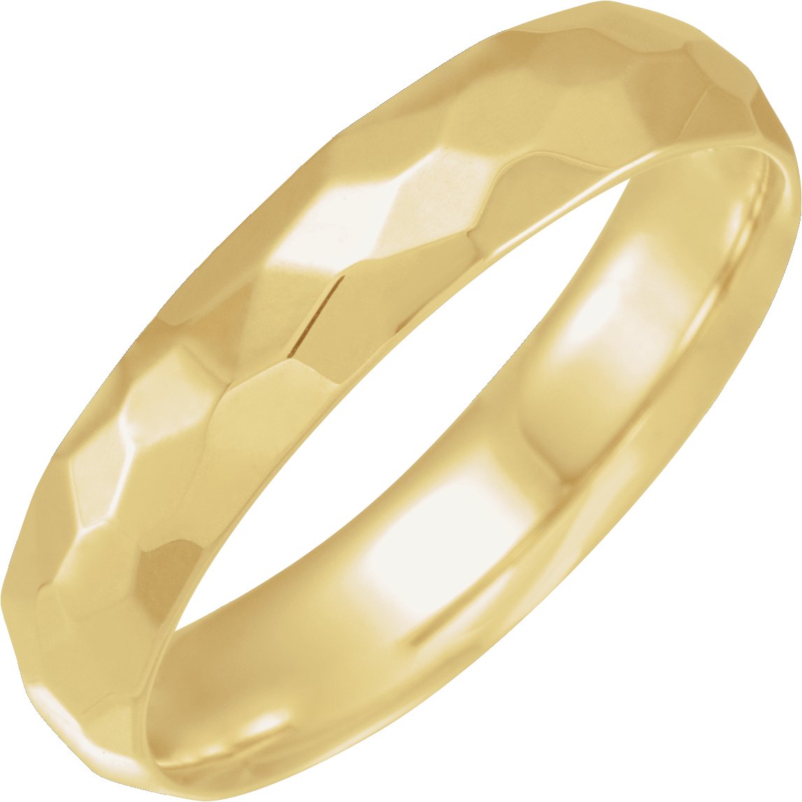 14K Yellow 5 mm Textured Patterned Band Size 10