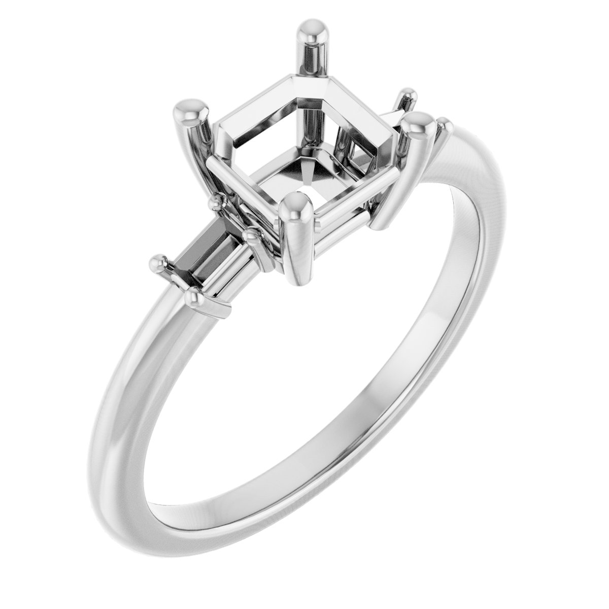Accented Engagement Ring