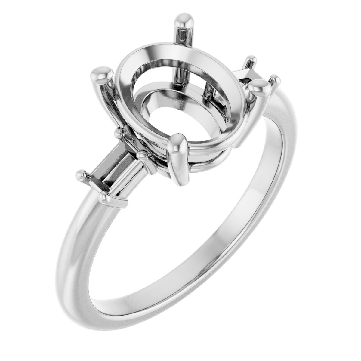 Accented Engagement Ring