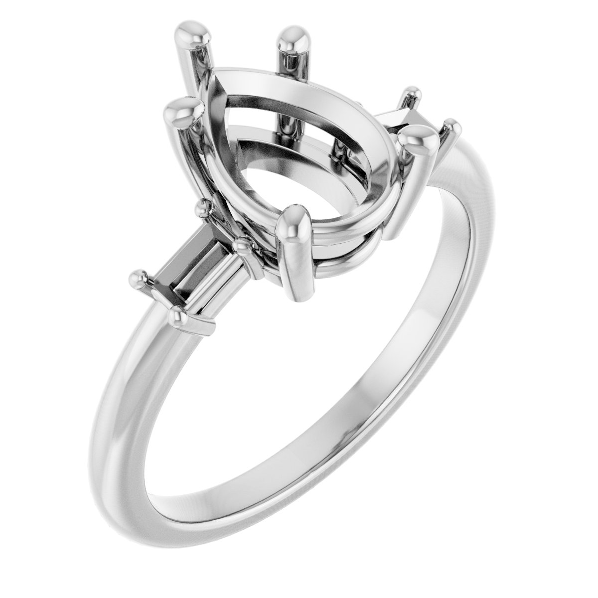 Accented Engagement Ring