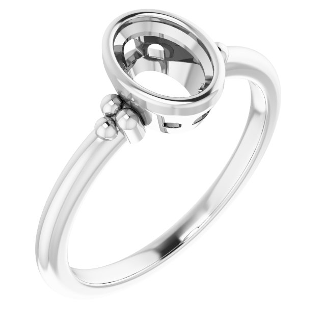 Beaded Bezel-Set Solitaire Ring