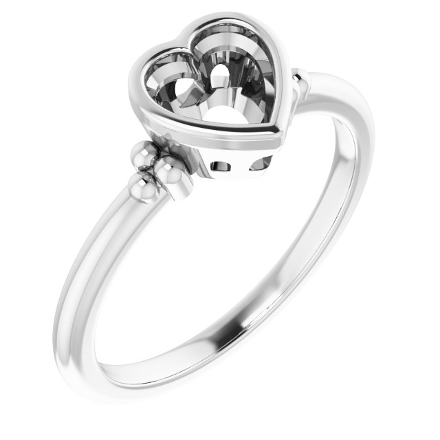 Beaded Bezel-Set Solitaire Ring