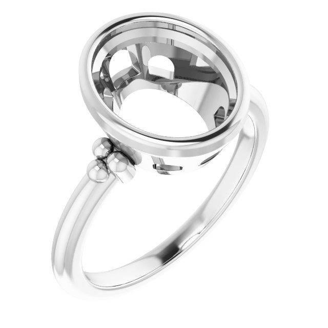 Beaded Bezel-Set Solitaire Ring