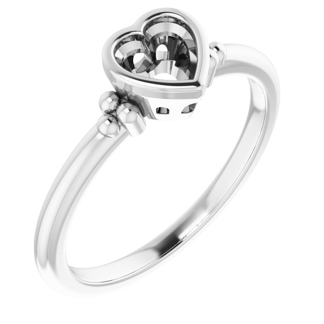 Beaded Bezel-Set Solitaire Ring