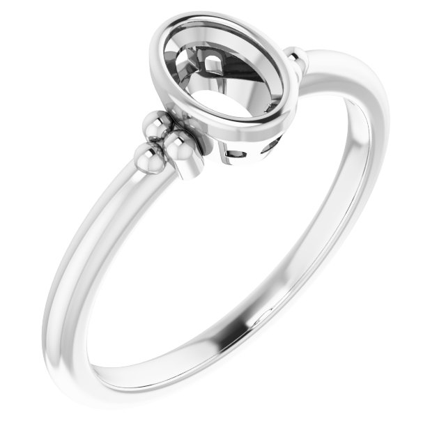 Beaded Bezel-Set Solitaire Ring