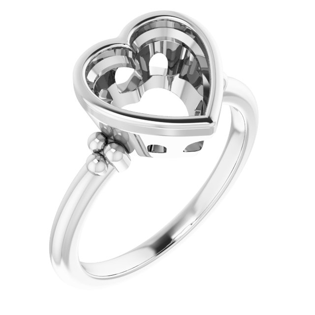Beaded Bezel-Set Solitaire Ring