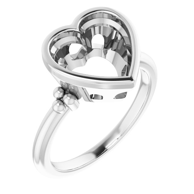 Beaded Bezel-Set Solitaire Ring