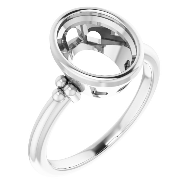 Beaded Bezel-Set Solitaire Ring