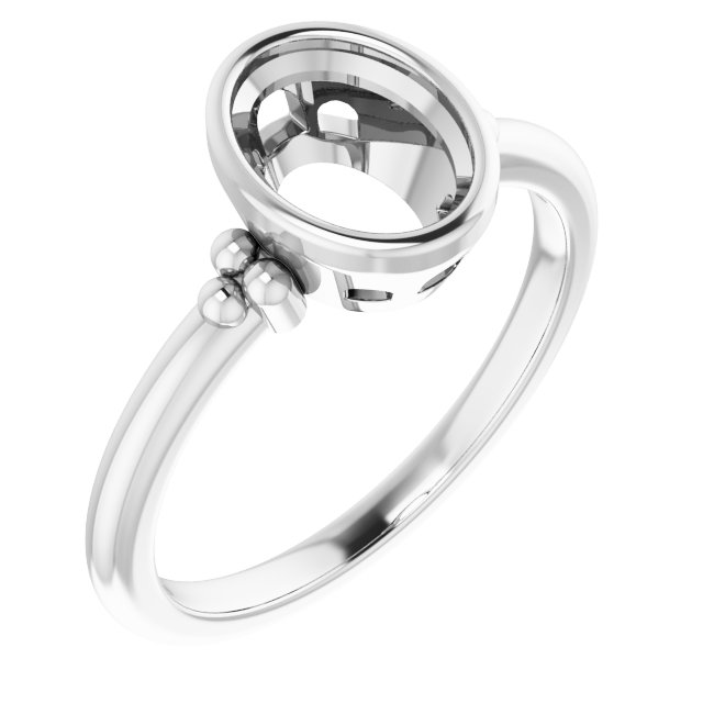 Beaded Bezel-Set Solitaire Ring