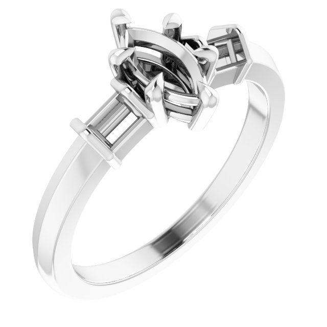 Accented Engagement Ring