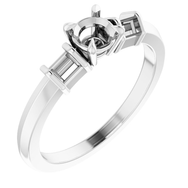 Accented Engagement Ring