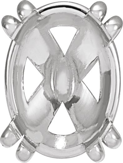 Oval 4-Prong Double-Claw Peg Setting