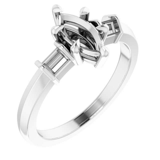Accented Engagement Ring