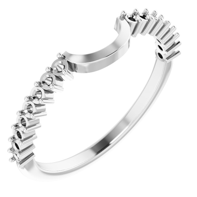 Bezel-Set Halo-Style Engagement Ring or Band