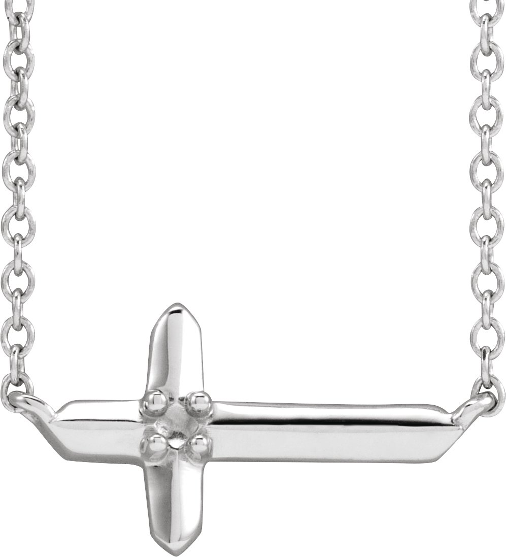 Family Sideways Cross Necklace or Center