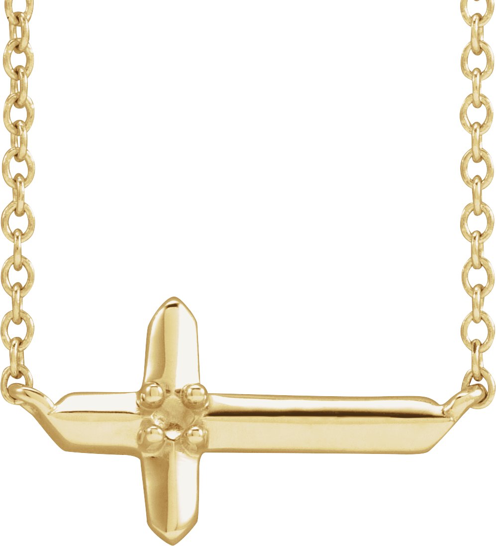Family Sideways Cross Necklace or Center