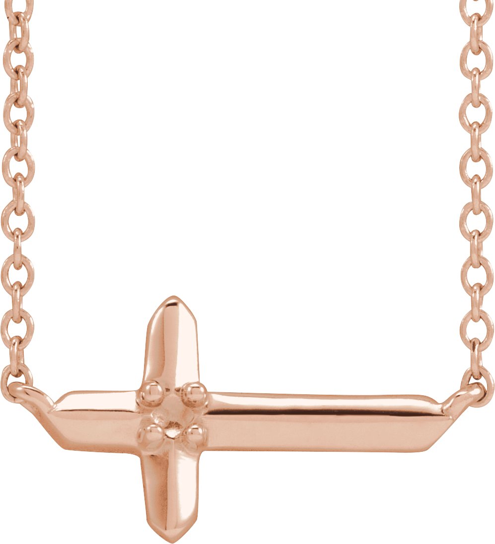 Family Sideways Cross Necklace or Center