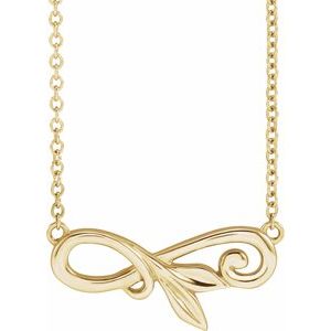 14K Yellow Floral-Inspired 18" Necklace